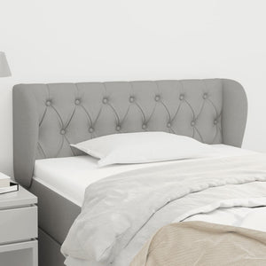vidaXL Wingback Headboard Light Gray 93x23x78/88 cm Fabric
