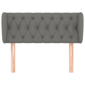 vidaXL Wingback Headboard Dark Gray 93x23x78/88 cm Fabric