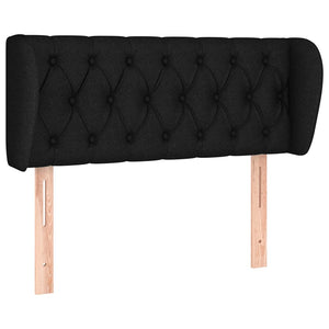 vidaXL Headboard with Wings Black 93x23x78/88 cm Fabric