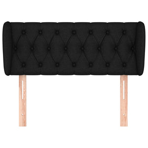 vidaXL Headboard with Wings Black 93x23x78/88 cm Fabric