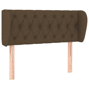 vidaXL Wingback Headboard Dark Brown 93x23x78/88 cm Fabric