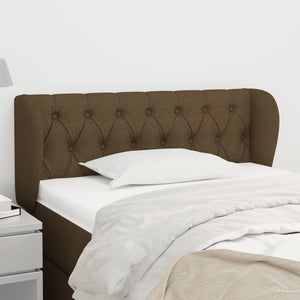 vidaXL Wingback Headboard Dark Brown 93x23x78/88 cm Fabric