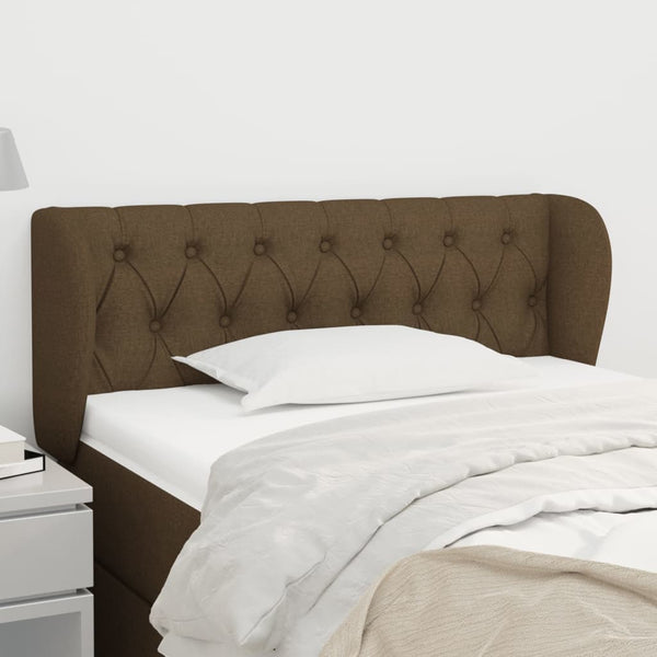 vidaXL Wingback Headboard Dark Brown 93x23x78/88 cm Fabric