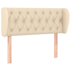 vidaXL Wingback Headboard Cream 93x23x78/88 cm Fabric