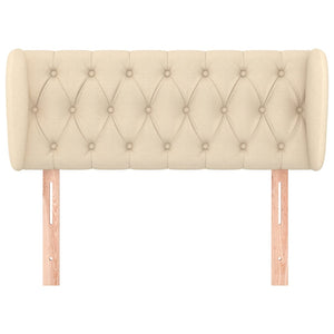 vidaXL Wingback Headboard Cream 93x23x78/88 cm Fabric