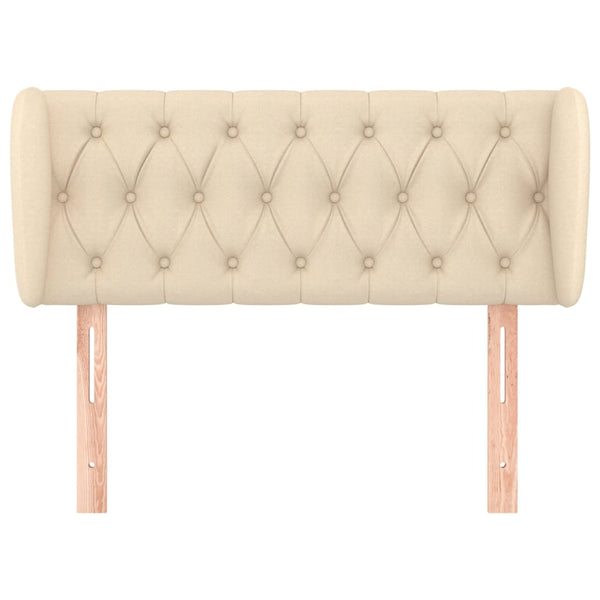 vidaXL Wingback Headboard Cream 93x23x78/88 cm Fabric