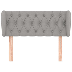 vidaXL Wingback Headboard Light Gray 103x23x78/88 cm Fabric