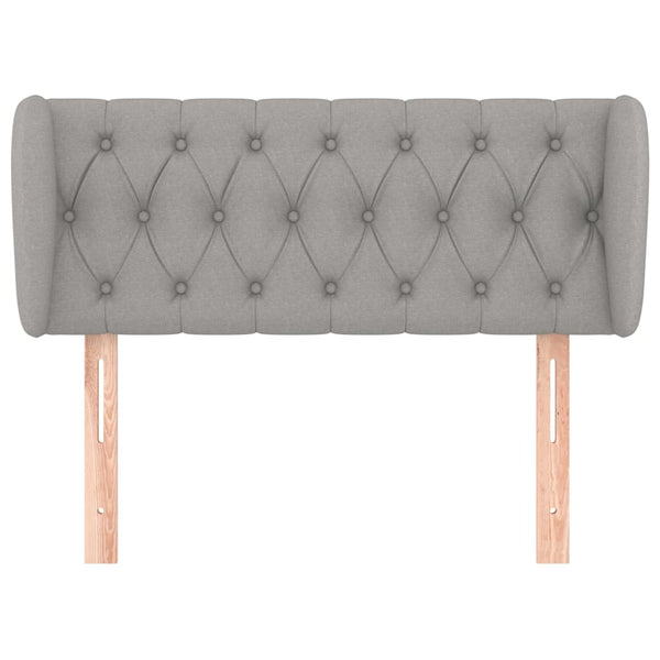 vidaXL Wingback Headboard Light Gray 103x23x78/88 cm Fabric