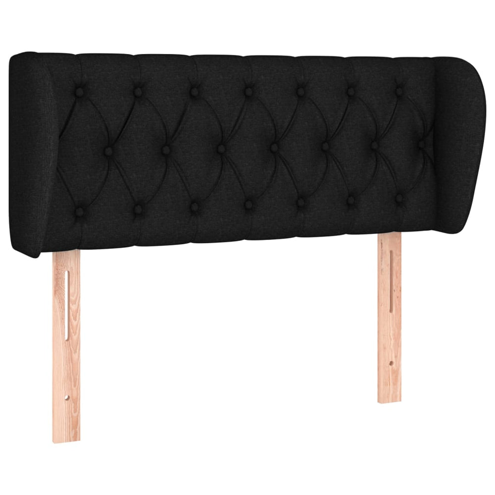 vidaXL Wingback Headboard Black 103x23x78/88 cm Fabric