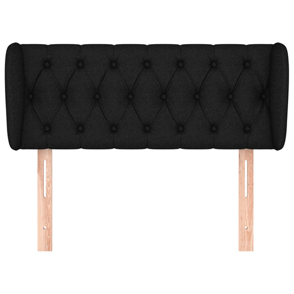 vidaXL Wingback Headboard Black 103x23x78/88 cm Fabric