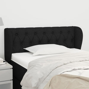 vidaXL Wingback Headboard Black 103x23x78/88 cm Fabric
