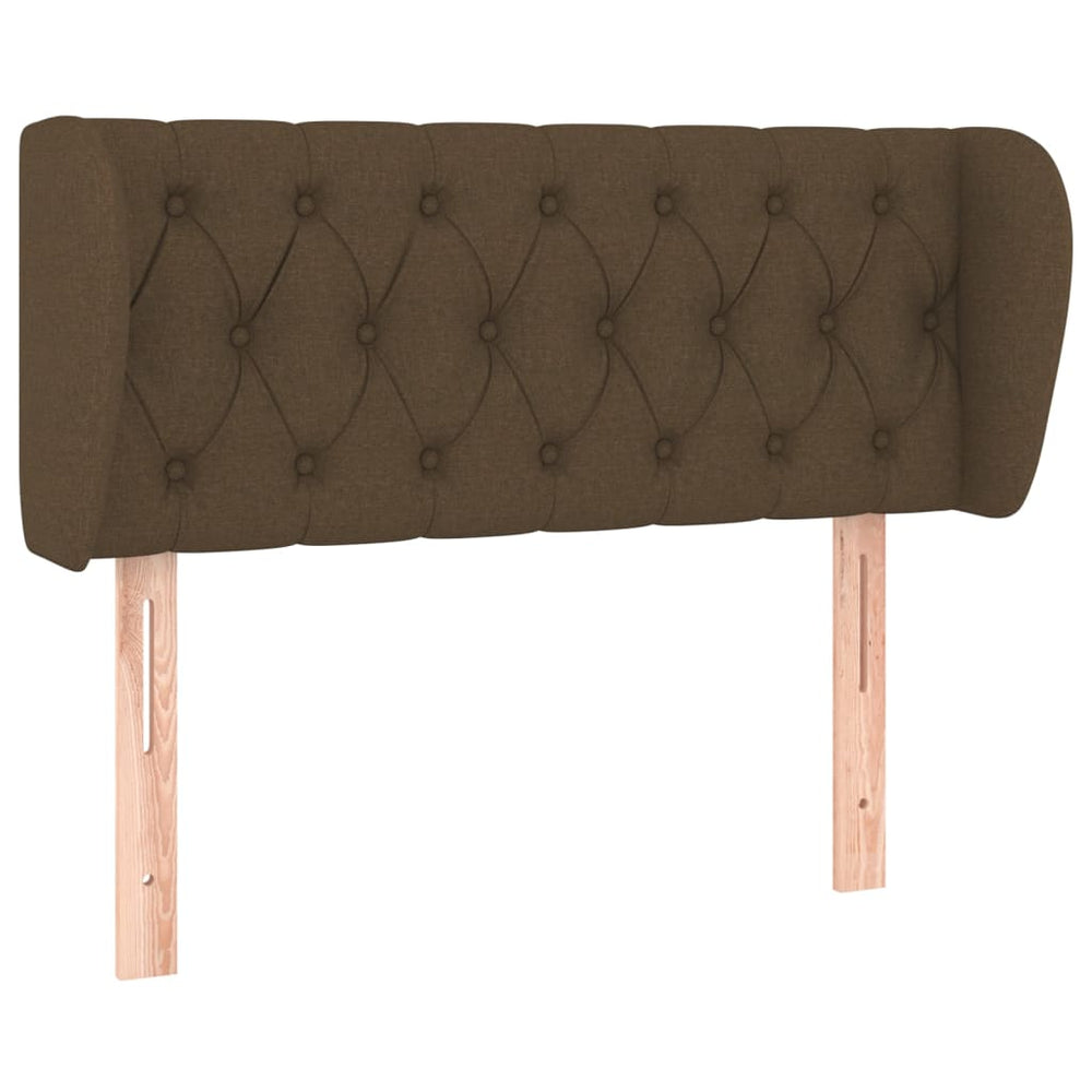 vidaXL Wingback Headboard Dark Brown 103x23x78/88 cm Fabric