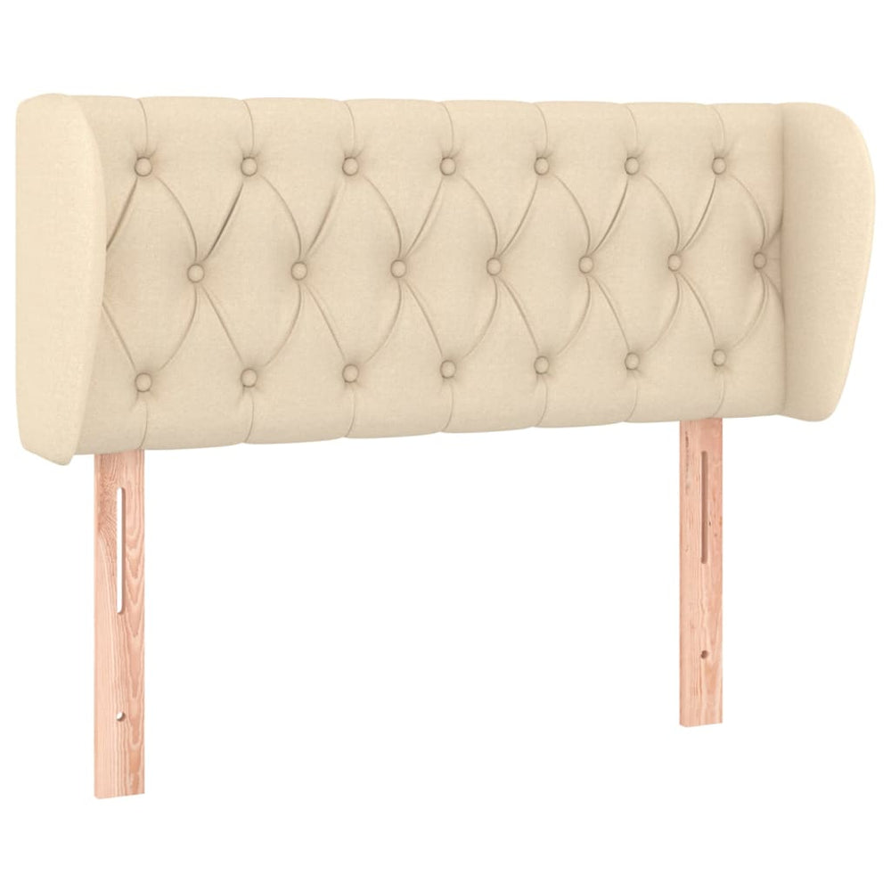 vidaXL Wingback Headboard Cream 103x23x78/88 cm Fabric