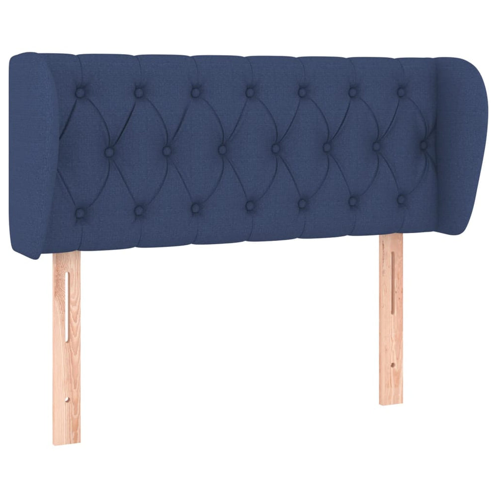 vidaXL Wingback Headboard Blue 103x23x78/88 cm Fabric