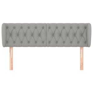 vidaXL Wingback Headboard Light Grey 147x23x78/88 cm Fabric