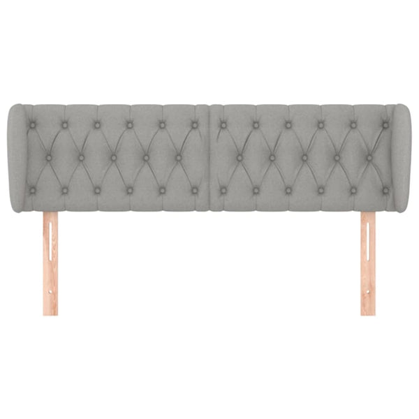vidaXL Wingback Headboard Light Grey 147x23x78/88 cm Fabric