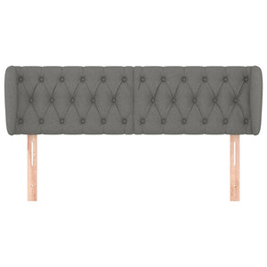 vidaXL Wingback Headboard Dark Grey 147x23x78/88 cm Fabric