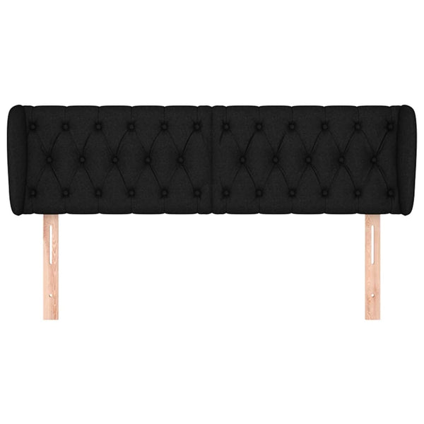 vidaXL Wingback Headboard Black 147x23x78/88 cm Fabric