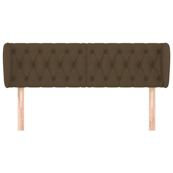 vidaXL Wingback Headboard Dark Brown 147x23x78/88 cm Fabric