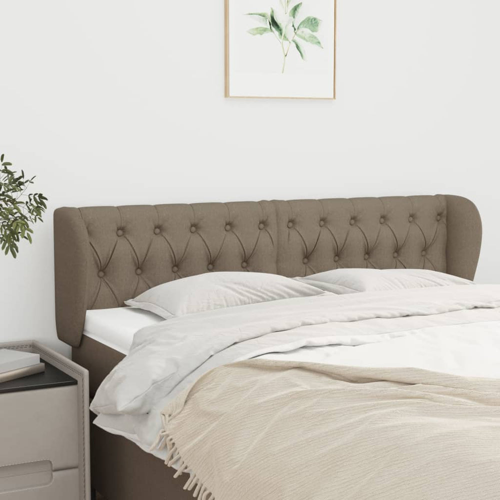 vidaXL Wingback Headboard Taupe 147x23x78/88 cm Fabric