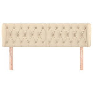 vidaXL Wingback Headboard Cream 147x23x78/88 cm Fabric