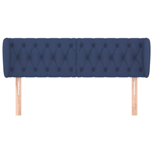 vidaXL Wingback Headboard Blue 147x23x78/88 cm Fabric
