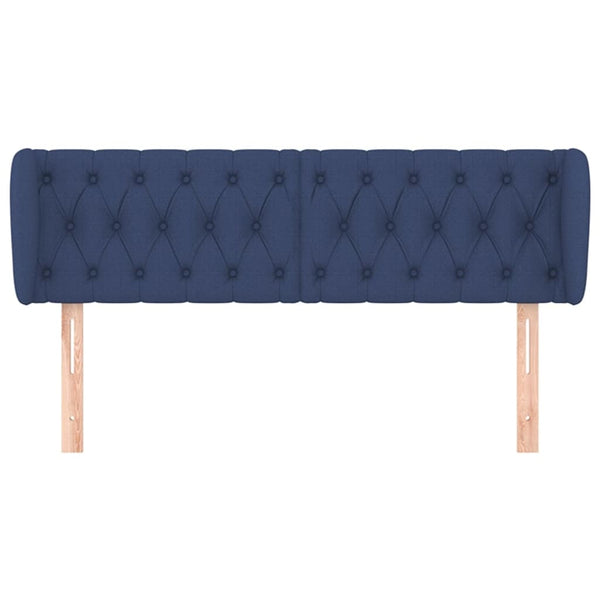 vidaXL Wingback Headboard Blue 147x23x78/88 cm Fabric