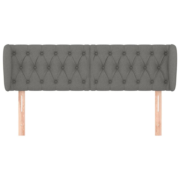 vidaXL Wingback Headboard Dark Grey 163x23x78/88 cm Fabric