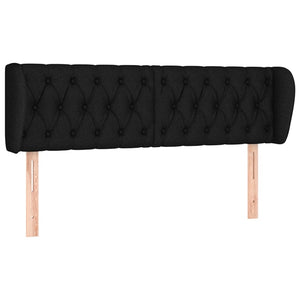 vidaXL Wingback Headboard Black 163x23x78/88 cm Fabric