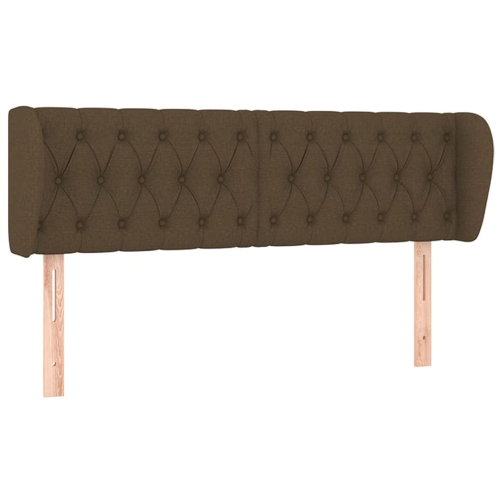 vidaXL Wingback Headboard Dark Brown 163x23x78/88 cm Fabric