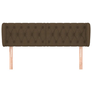 vidaXL Wingback Headboard Dark Brown 163x23x78/88 cm Fabric