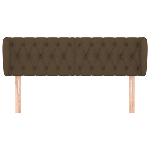 vidaXL Wingback Headboard Dark Brown 163x23x78/88 cm Fabric