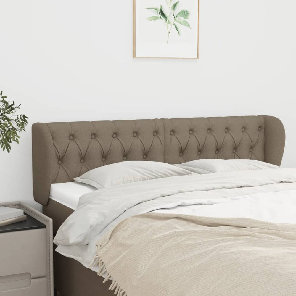 vidaXL Wingback Headboard Taupe 163x23x78/88 cm Fabric