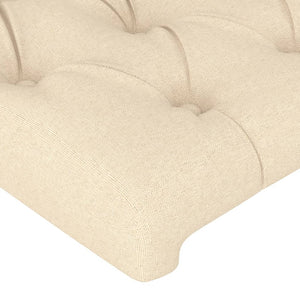 vidaXL Wingback Headboard Cream 163x23x78/88 cm Fabric