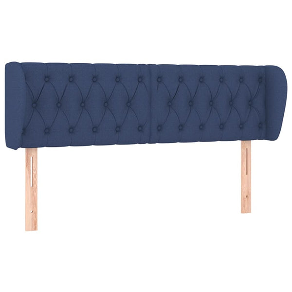 vidaXL Wingback Headboard Blue 163x23x78/88 cm Fabric