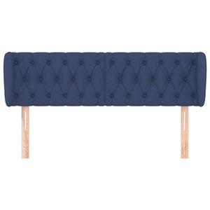 vidaXL Wingback Headboard Blue 163x23x78/88 cm Fabric