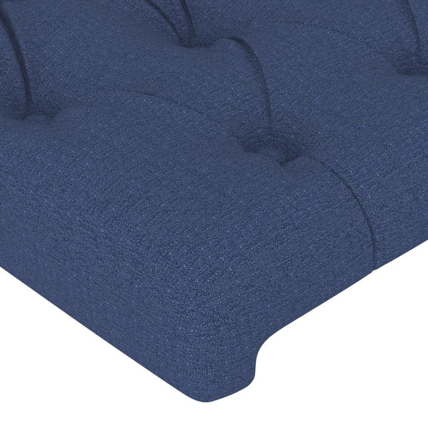 vidaXL Wingback Headboard Blue 163x23x78/88 cm Fabric