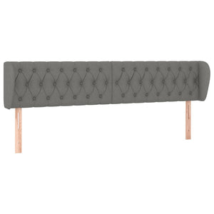 vidaXL Wingback Headboard Dark Grey 183x23x78/88 cm Fabric