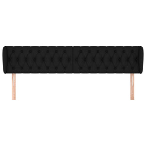 vidaXL Wingback Headboard Black 183x23x78/88 cm Fabric