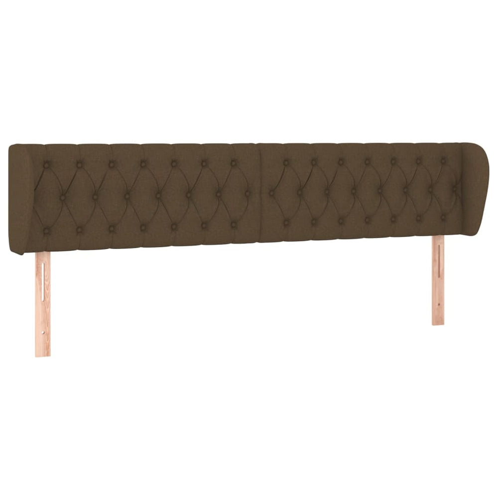 vidaXL Wingback Headboard Dark Brown 183x23x78/88 cm Fabric