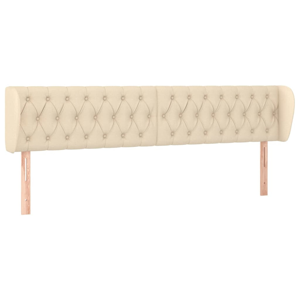 vidaXL Wingback Headboard Cream 183x23x78/88 cm Fabric