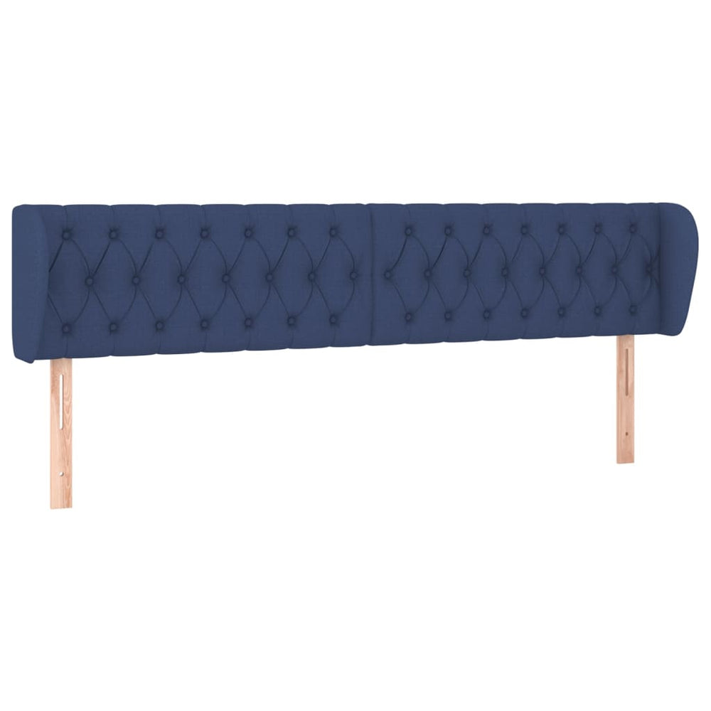 vidaXL Wingback Headboard Blue 183x23x78/88 cm Fabric