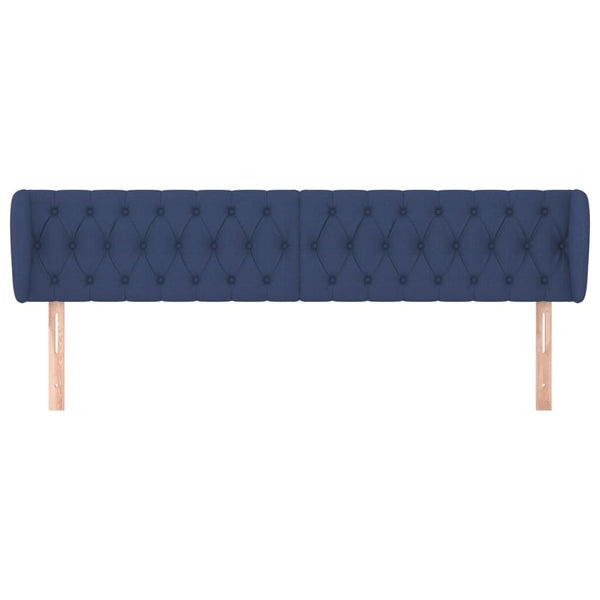 vidaXL Wingback Headboard Blue 183x23x78/88 cm Fabric