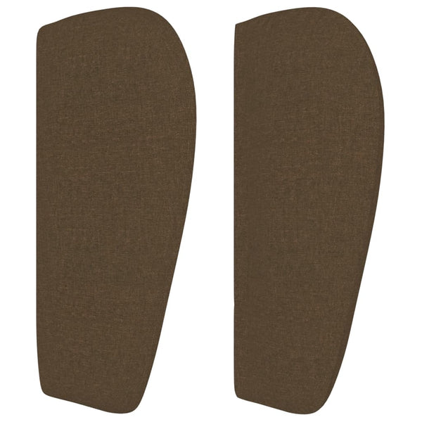 vidaXL Wingback Headboard Dark Brown 203x23x78/88 cm Fabric