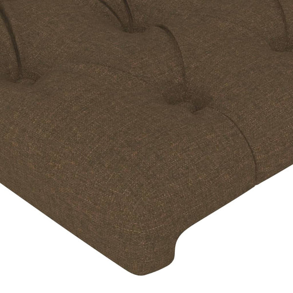 vidaXL Wingback Headboard Dark Brown 203x23x78/88 cm Fabric