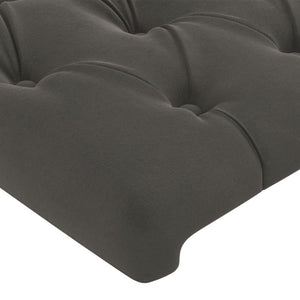 vidaXL Headboard with Wings Dark Grey 83x23x78/88 cm Velvet