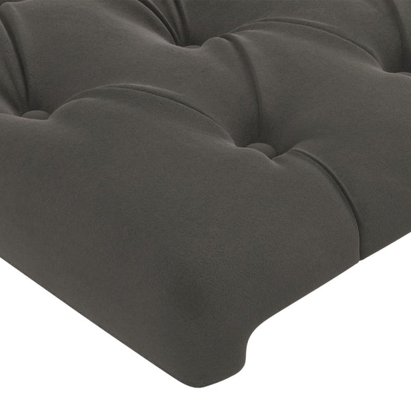 vidaXL Headboard with Wings Dark Grey 83x23x78/88 cm Velvet