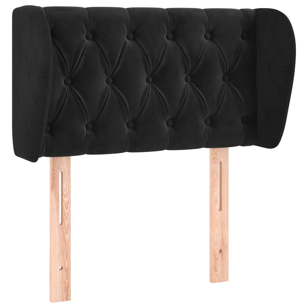 vidaXL Wingback Headboard Black 83x23x78/88 cm Velvet