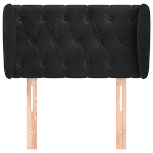 vidaXL Wingback Headboard Black 83x23x78/88 cm Velvet