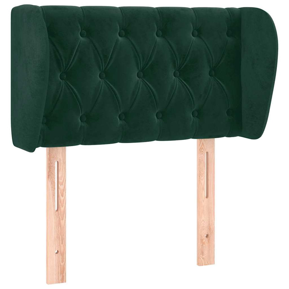vidaXL Wingback Headboard Dark Green 83x23x78/88 cm Velvet